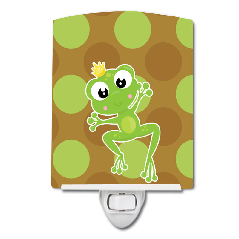 Éclairage de nuit en céramique prince Frog