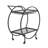Metal Rolling 2 Mirrored Shelves Bar Cart with Wine Glass Storage and Handle-1952589883