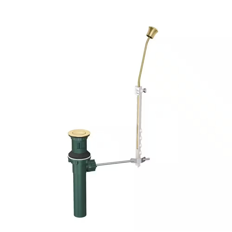 Single-handle Bathroom Faucet with Drain Assembly, Gold