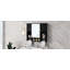Armoire de rangement murale moderne, armoire de salle de bain murale avec miroir, armoire à pharmacie avec barre à serviettes-1112158919