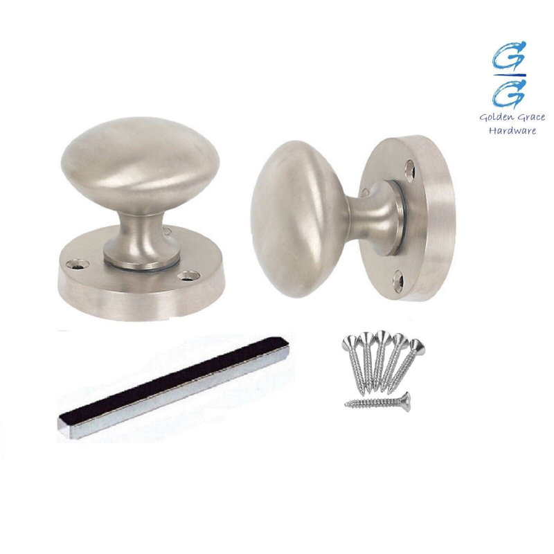  3 Pairs Mortice Sprung Door Knob Set 