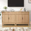 Buffet cannelé avec rangement, console de 32 po avec tiroir