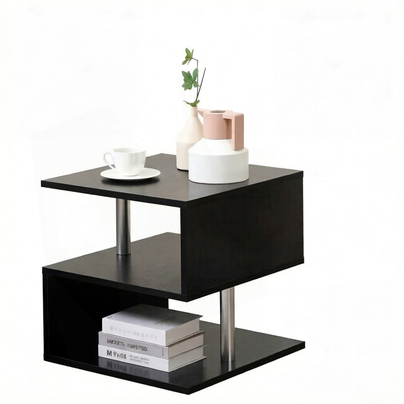 Chic Three-Tier S-Shaped Accent Table
