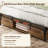 Bookcase Storage Bed, Bed Frame with Headboard and Sliding Barn Door Storage Cubbies-730193233