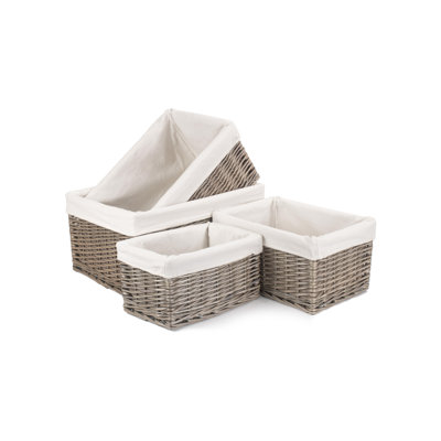 4 Piece Storage Willow Basket Set