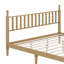 Structure de lit très grand format traditionnel en bois avec tête de lit à motif gourde, lit plateforme antique-38162230