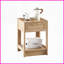 Table basse en rotin et panneau de fibres à densité moyenne tissé pour le salon / chambre à coucher, facile à nettoyer avec tiroir, capacité de poids de 120 lb-679998691