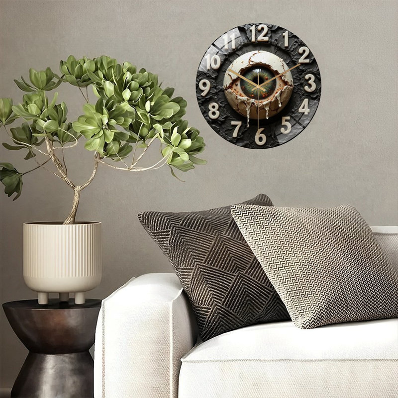 Horloge murale en verre 12 po