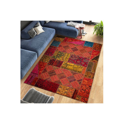 Tapis décoratif multicolore Patchwork Look