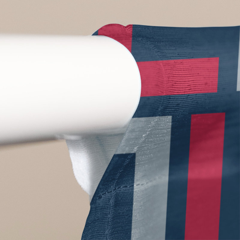 Rideau occultant et isolant avec passe-tringle Luxury, Football nautique de la Nouvelle-Angleterre - bleu