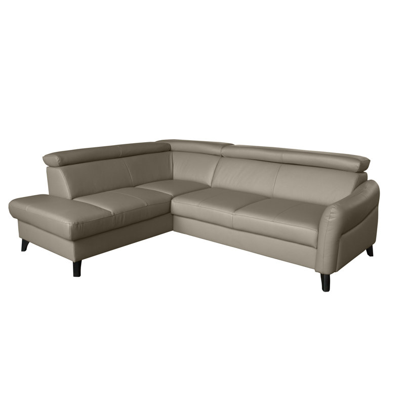 Victoria Upholstered Sleeper Corner Sofa with Ottoman, Left Hand Facing, Taupe