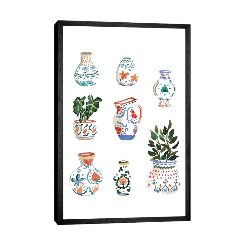 Little Pots by Sabina Fenn - Gallery-Wrapped Canvas Giclée on Canvas, 66.04 cm H x 45.72 cm W, Black Framed