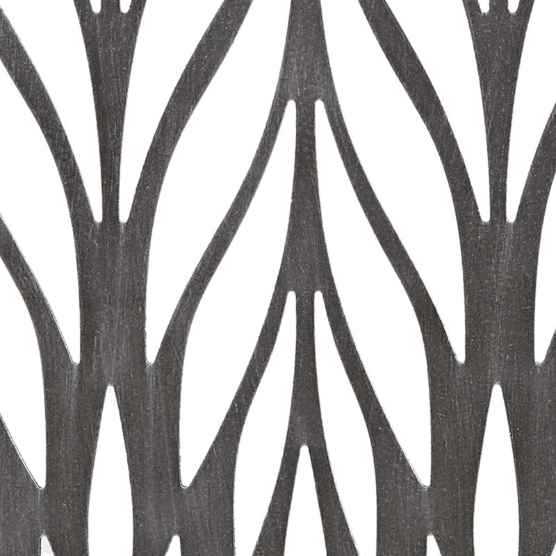 2 décorations murales en bois taillé gris - finition récupérée l 12 po x H 36 po à motif botanique complexe 4 crochets pour la création d'aire de salon