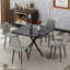 Table de salle à manger carrée, table de salle à manger carrée moderne pour 4 à 6 personnes-1827143496