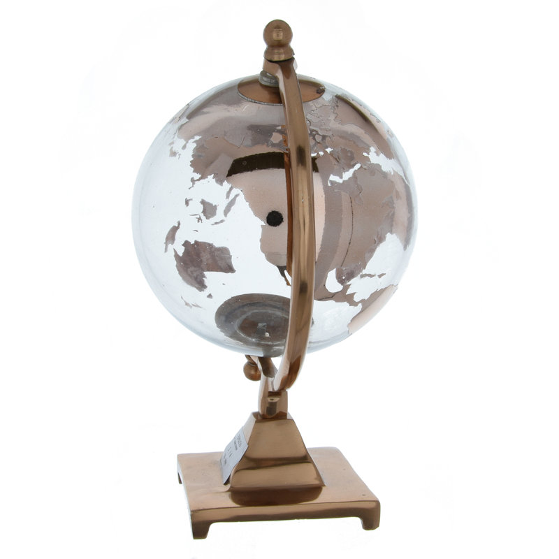 Metal Tabletop Globe, 24cm H x 14cm W x 14cm D