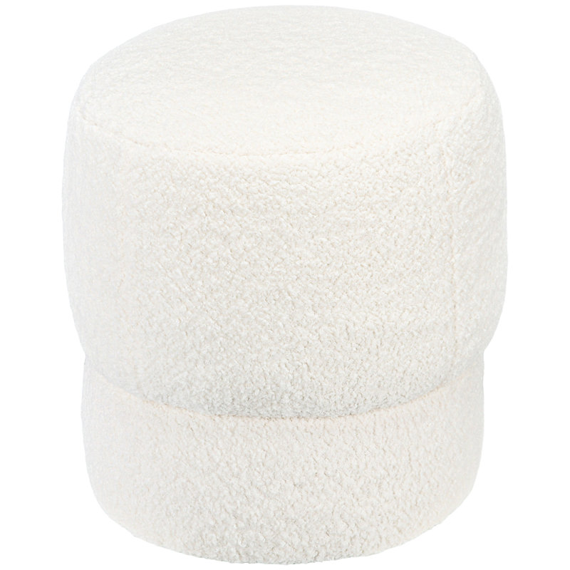 Rond moderne avec patins protecteurs et molleton blanc en molleton pour le salon de la chambre à coucher