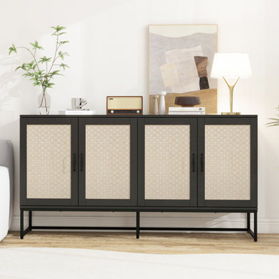 Rattan 4-Door Sideboard