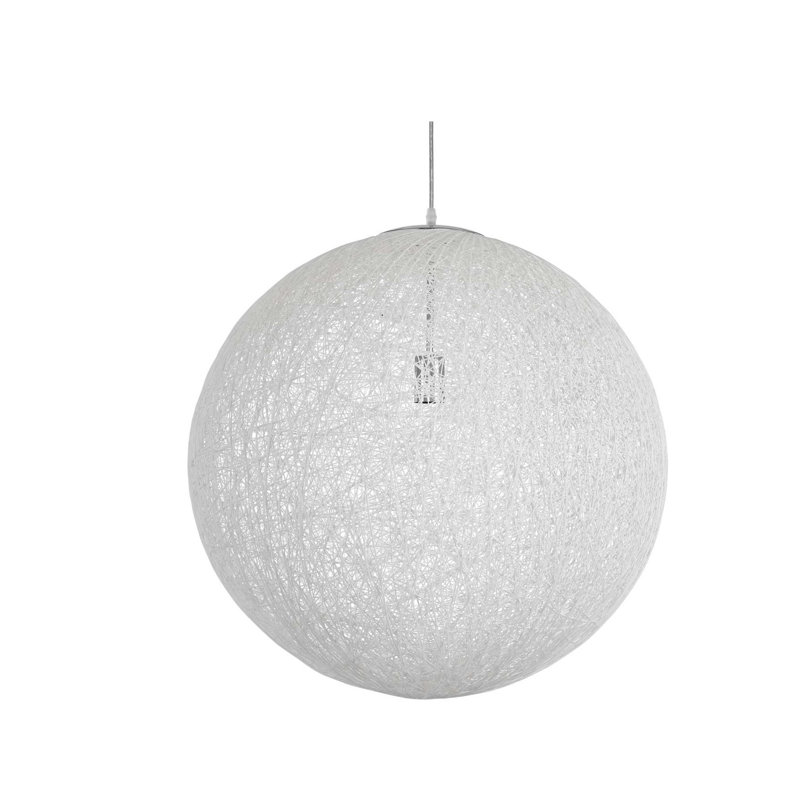 Luminaire suspendu géométrique 1 lumière Croftshire, Blanc, H 15,5 po x l 15,5 po x P 15,5 po