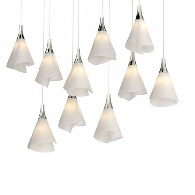 Luminaire suspendu rectangulaire à 10 lumières Mobius