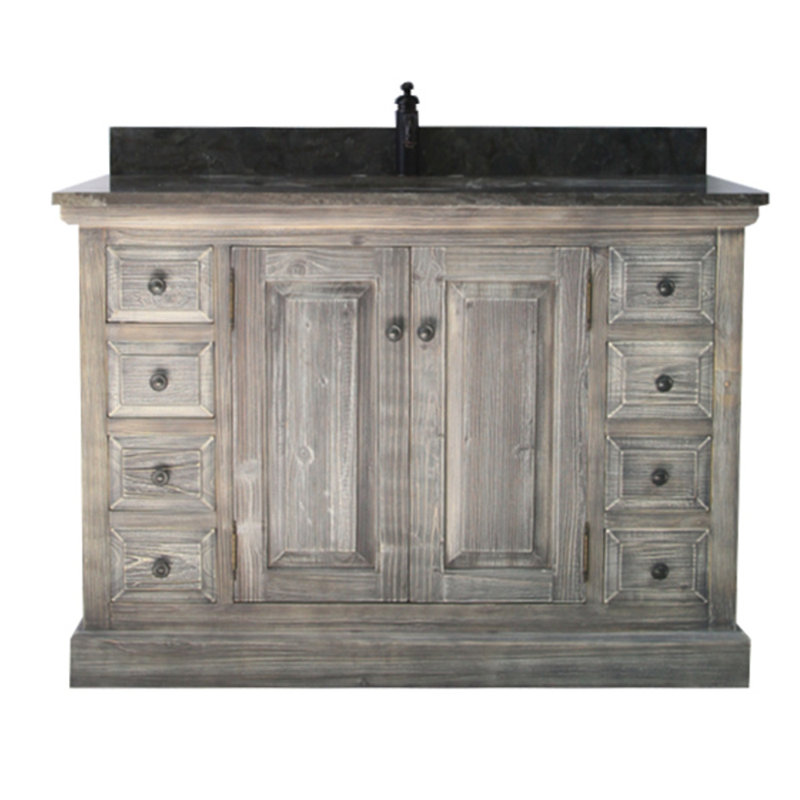 Aultman 48'' Single Bathroom Vanity with Marble Top, Limestone