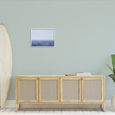 «Vast Ocean Horizon Apaisant Blue Water Waves» par Michael Willett - reproduction de photo à cadre flottant