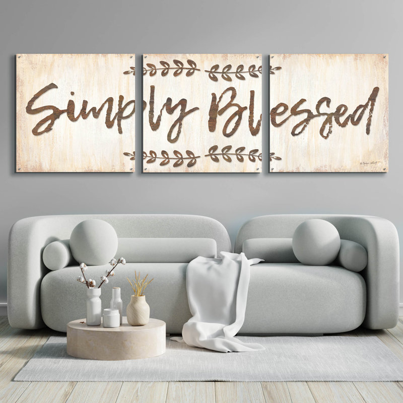 Ensemble de 3 pièces «Simply Blessed» par Annie Lapoint, Epic Art, H 36 po x l 108 po