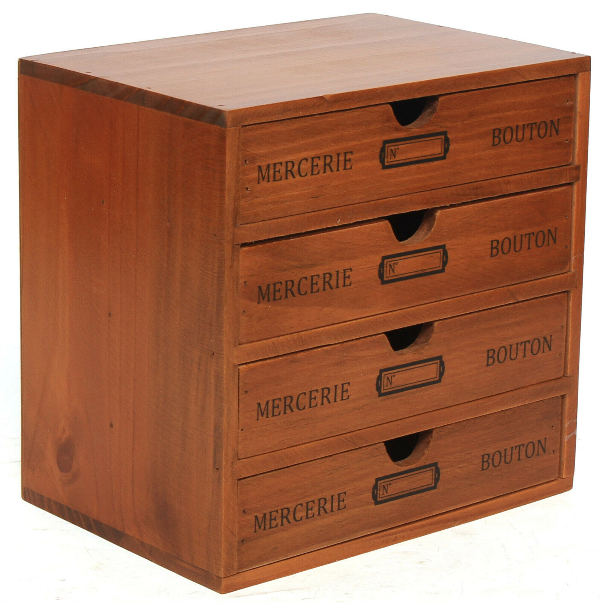 Wooden Storage Boxes, Retro Style 4 Book-shaped Sundries Organizer