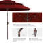 Parasol de marché à 3 niveaux en oléfine de 2,74 m (9 pi), avec inclinaison et levage à manivelle.-1392336072