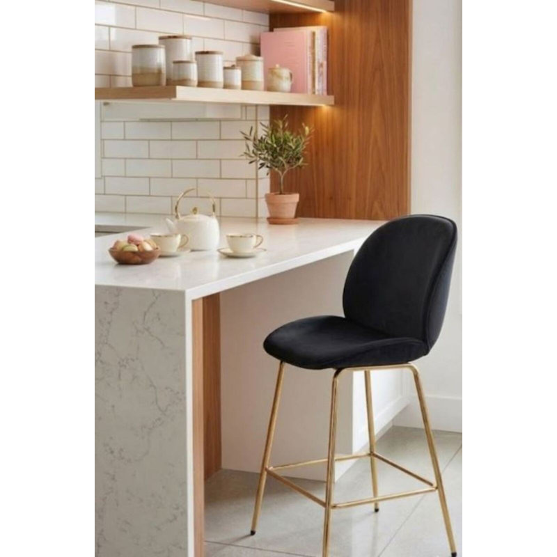 Tabouret de comptoir 26 po Zairo, Noir