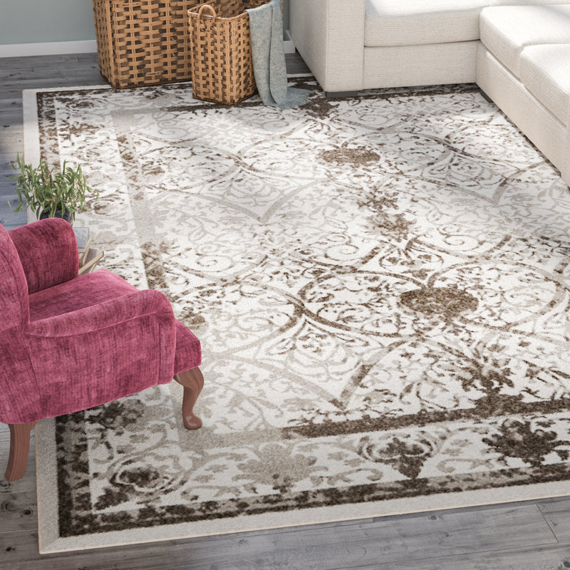 Tapis oriental beige / brun Ade, Rectangle 5 pi 1 po x 8 pi