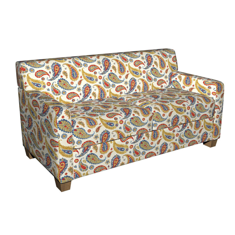 Tissu d’impression motif cachemire, Vert / Bleu