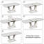 Table de cuisine blanche avec pieds en forme de U pour une fonctionnalité extensible, durable et résistante