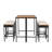 5 Piece Patio Bistro Stools & Table Set with Cushions