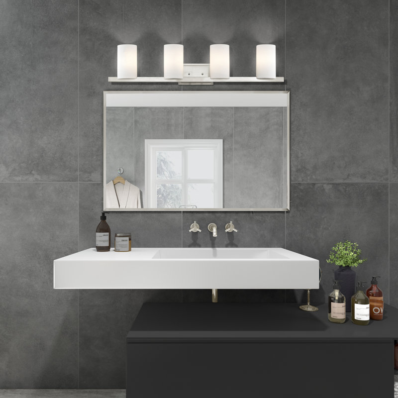 Éclairage pour meuble-lavabo 4 lumières Ariellah, Nickel brossé