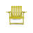 Shoreline Fully Assembled All-Weather Outdoor Folding Modern Adirondack Chair and Table Set-488664278