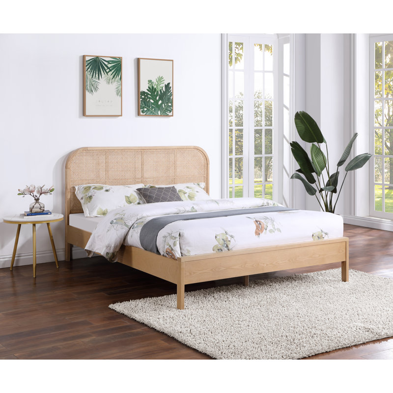 Ennis Cane Bed, Queen, Natural