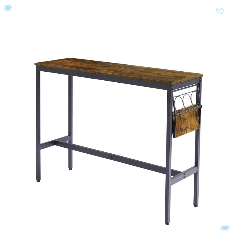 Bar Table Set With Wine Bottle Storage Rack