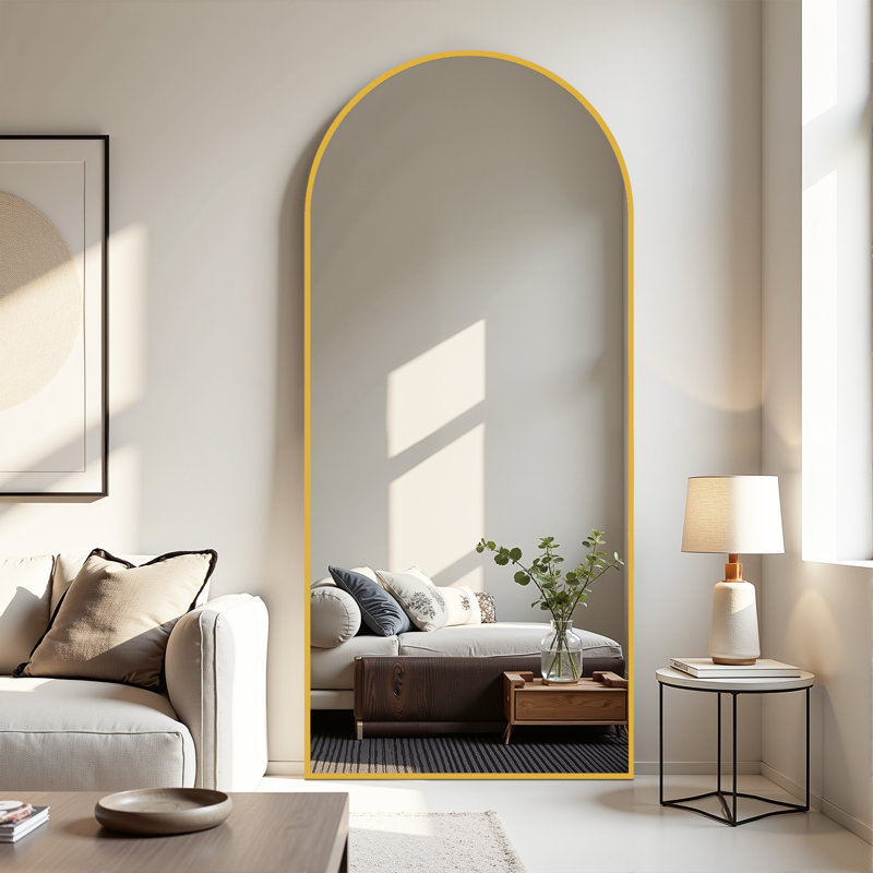 Grand miroir mural pleine grandeur, Or, 71 po x 31 po