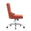 Chaise de bureau moderne en chenille capitonnée avec base en métal chromé, pivotant à 360 degrés-133599479-133599480
