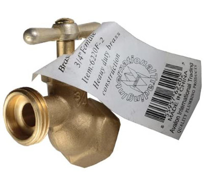 Avalon Brass Hose Bibb Female 1/2" Brass Finished.