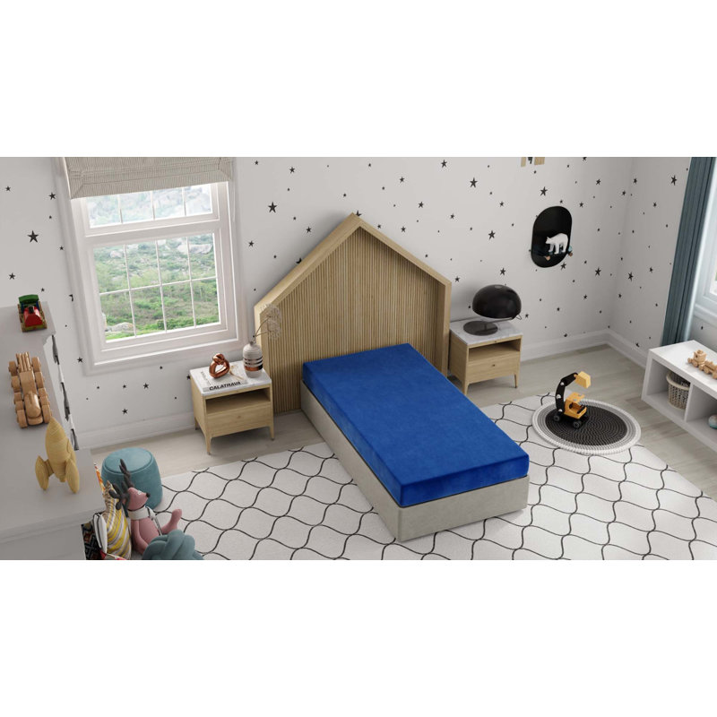 Kids Pedic 7" Waterproof Blue Mattress, Twin