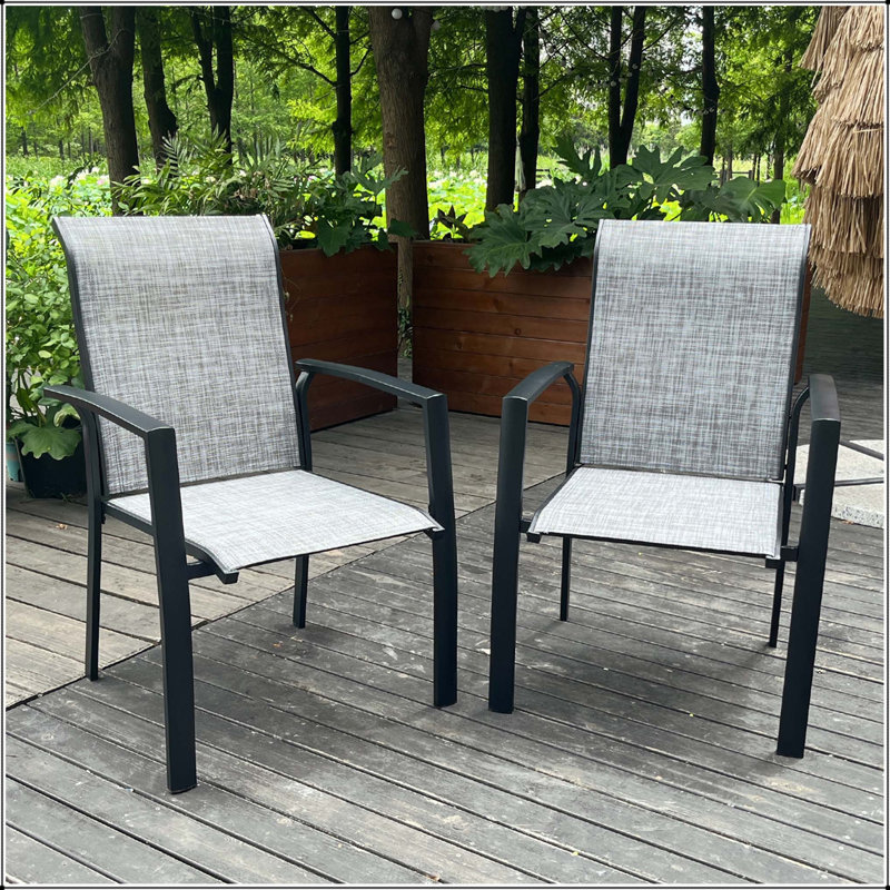 Chaise de salle à manger empilable Textilene