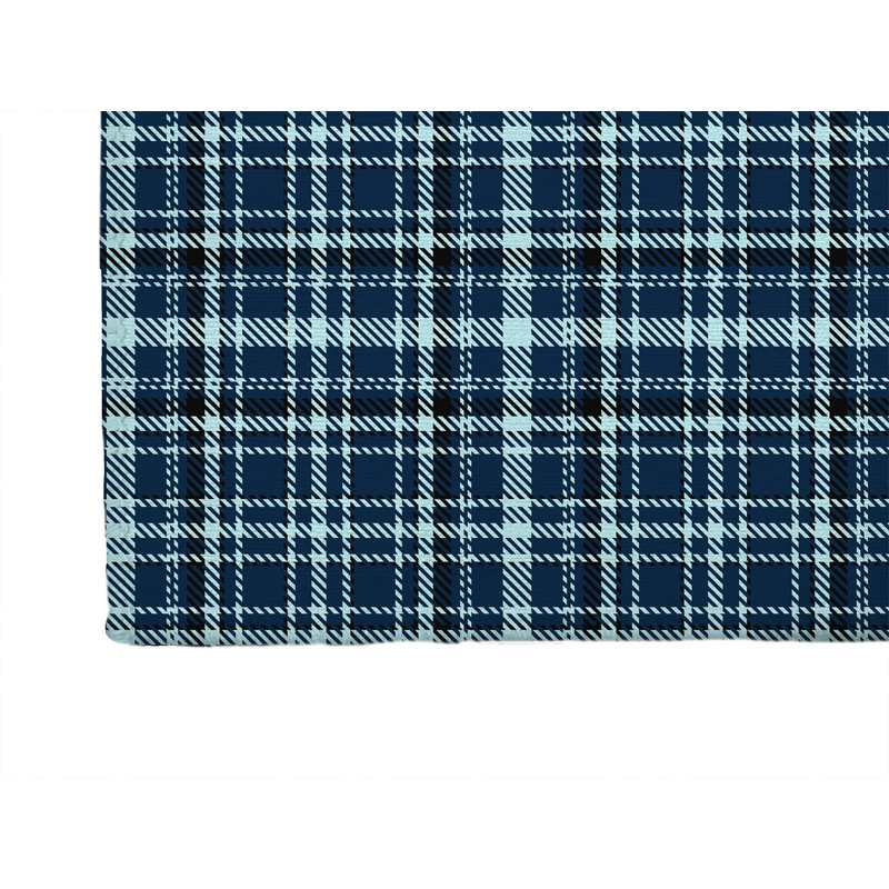Tapis de bureau Rocky Tartan, L 3 pi x L 2 pi, Marine