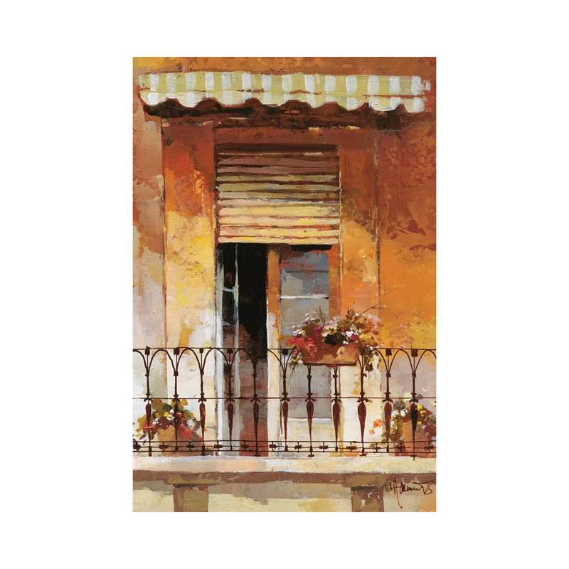 Balcony II by Willem Haenraets - Wrapped Canvas Gallery-Wrapped Canvas Giclée, 20.32 cm H x 30.48 cm W