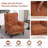 Mid-Century Modern Wingback Chair with microfiber Upholstery-249415517
