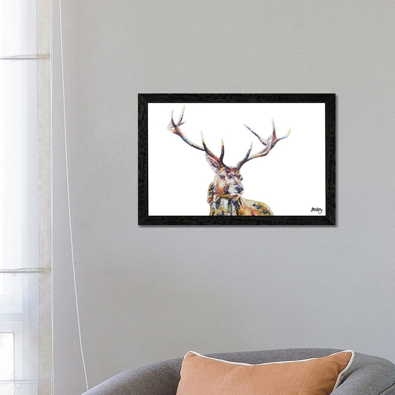 Hamish by Becksy - Floater Frame Painting on Canvas, Black Framed, 101.6 cm H x 66.04 cm W