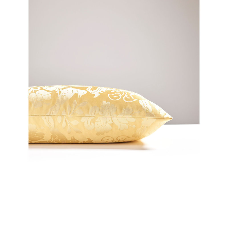 Silk Damask Square Pillow Cover & Insert, Sun