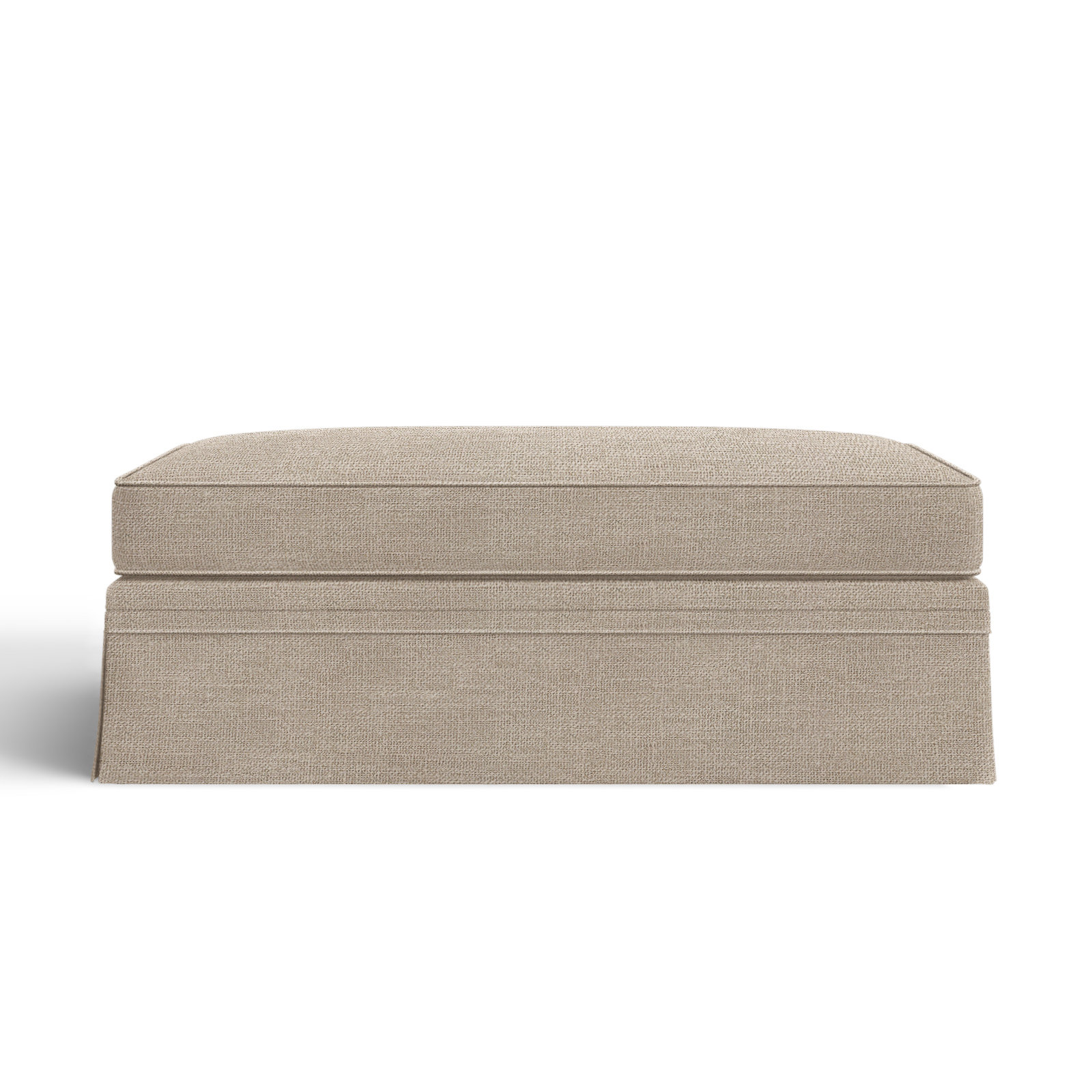 Shelby 47" Ottoman, Conversation Ivory Basketweave