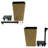 Smart Self-Watering Planters - 2 Pack. Brown. Handmade Weaving. Weather . Easy Installation. 7"X7"X7.8" & 9.4"X9.4"X13.8". Water Level Gauge 2 Hand Woven Planter Boxes Brown . And Frost Materials.-1437315443