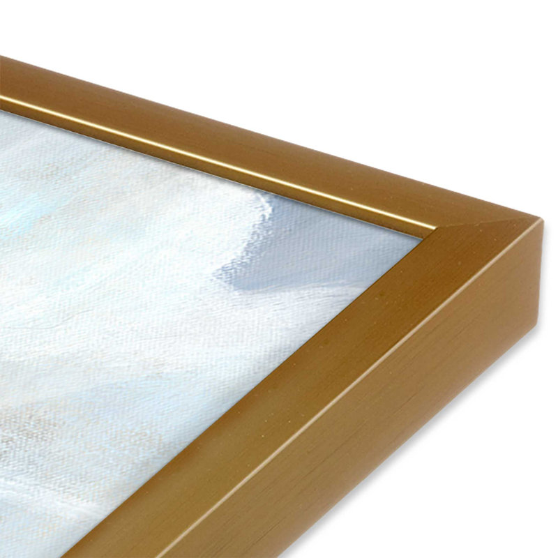 Imprimé «Layers of Light and Clouds II», H 13,75 po x l 13,75 po, Cadre ouvert en angle, or poli